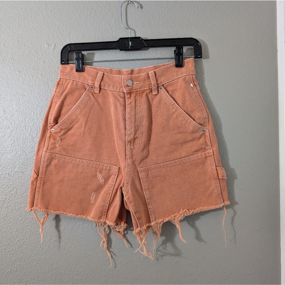 Urban outfitters BDG The Carpenter Cutoff Women's Distressed Orange Shorts